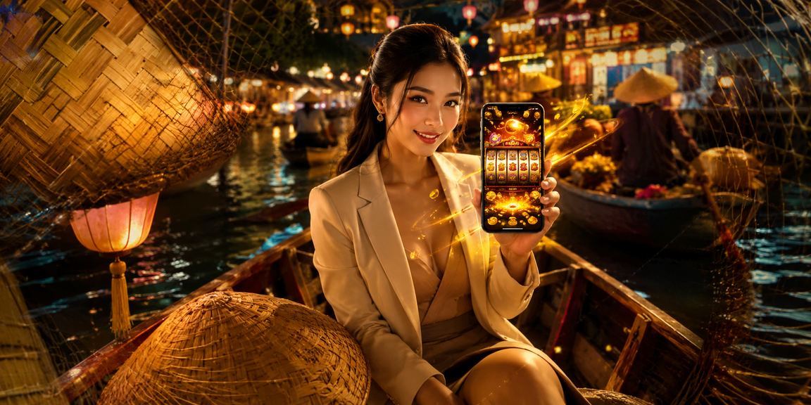 Trò chơi slot mới theo chủ đề Mekong với hình ảnh nón lá truyền thống