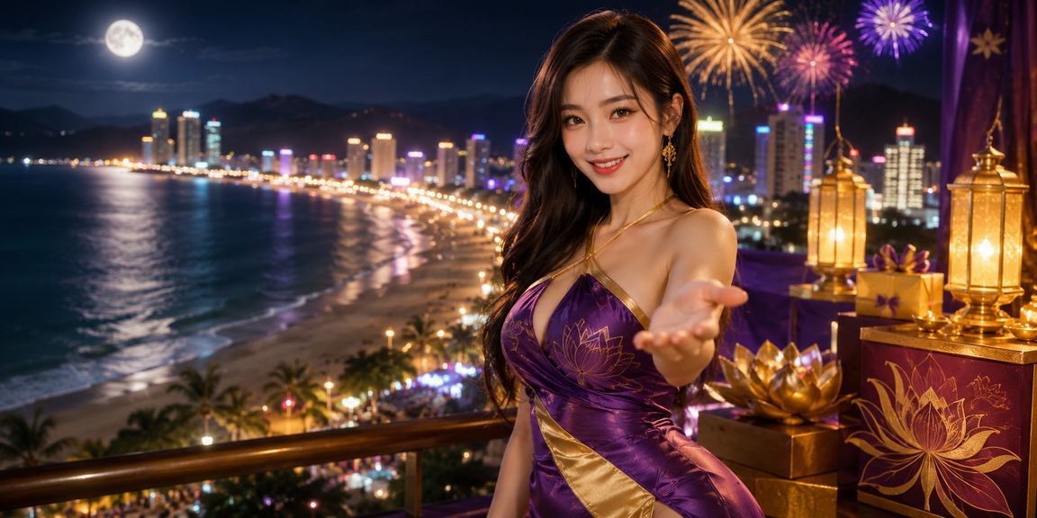Lễ hội cá cược casino sôi động tại thành phố biển Quy Nhơn về đêm